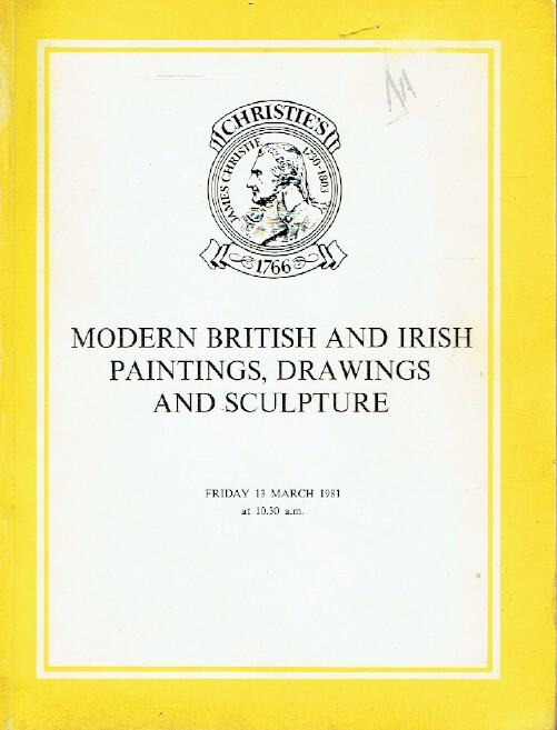 Christies March 1981 Modern British and Irish Paintings, Drawings & Sculpture