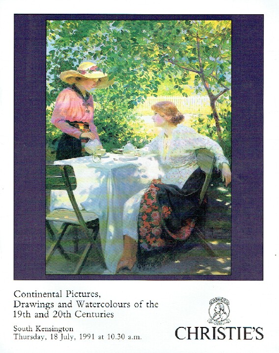 Christies July 1991 Continental Pictures and Watercolours of 19th & 20th C