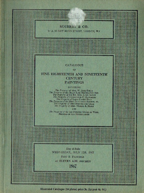 Sothebys July 1967 Fine Eighteenth & Nineteenth Part I (Digital only)