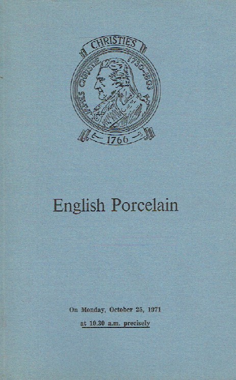 Christies October 1971 English Porcelain