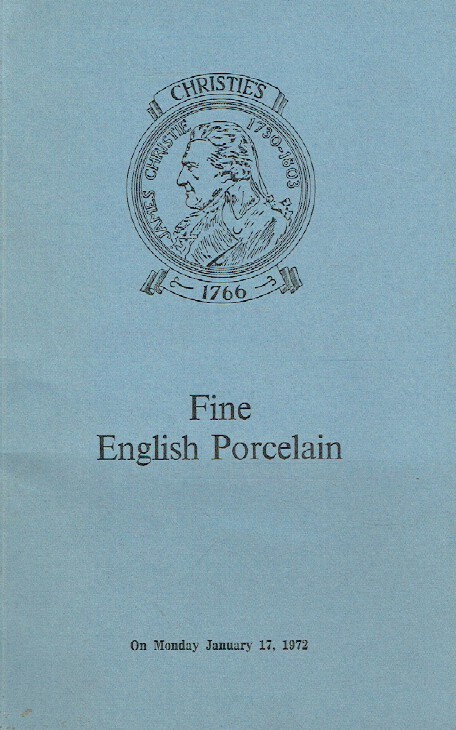 Christies January 1972 Fine English Porcelain