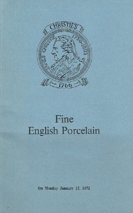 Christies January 1972 Fine English Porcelain