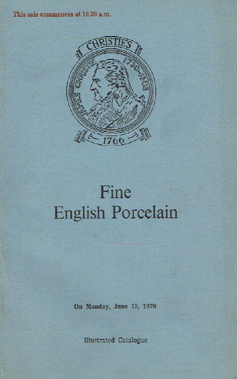 Christies June 1970 Fine English Porcelain