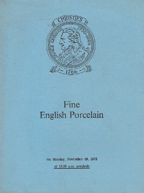 Christies November 1973 Fine English Porcelain