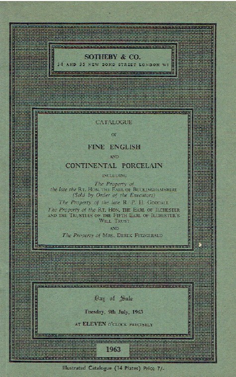 Sothebys July 1963 Fine English and Continental Porcelain (Digital only) Sothebys July 1963 Fine English and Continental Porcelain (Digital only)