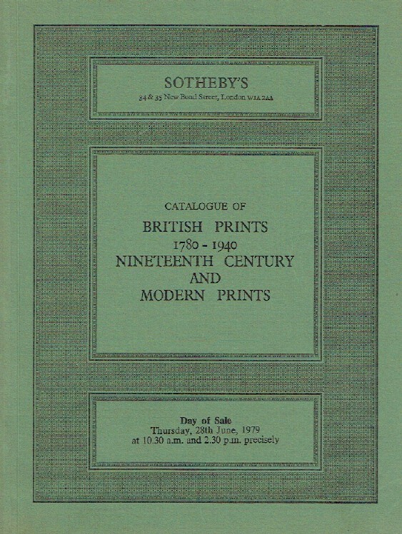 Sothebys June 1979 19th Century British & Modern Prints