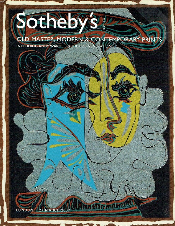 Sothebys March 2007 Old Master, Modern & Contemporary Prints, inc. Andy Warhol - Click Image to Close