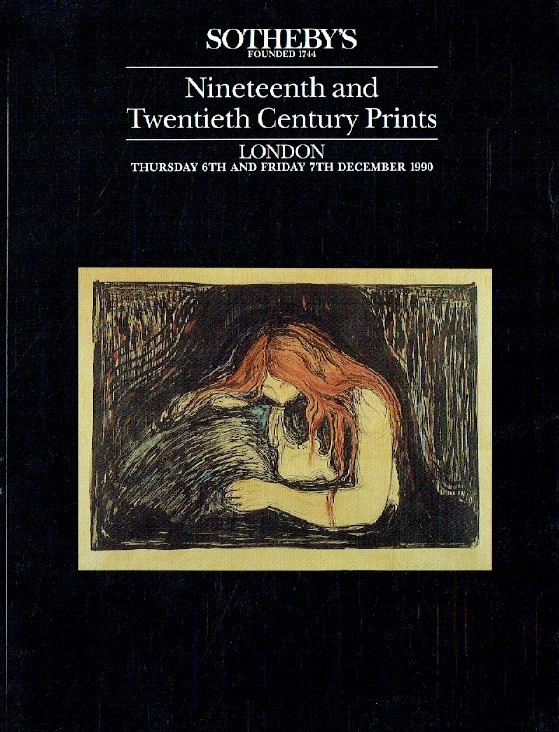 Sothebys December 1990 Nineteenth & Twentieth Century Prints