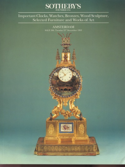 Sothebys 1993 Important Clocks, Watches, Bronzes, Wood Sculpture