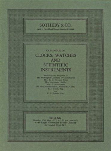 Sothebys 1975 Clocks, Watches and Scientific Instruments