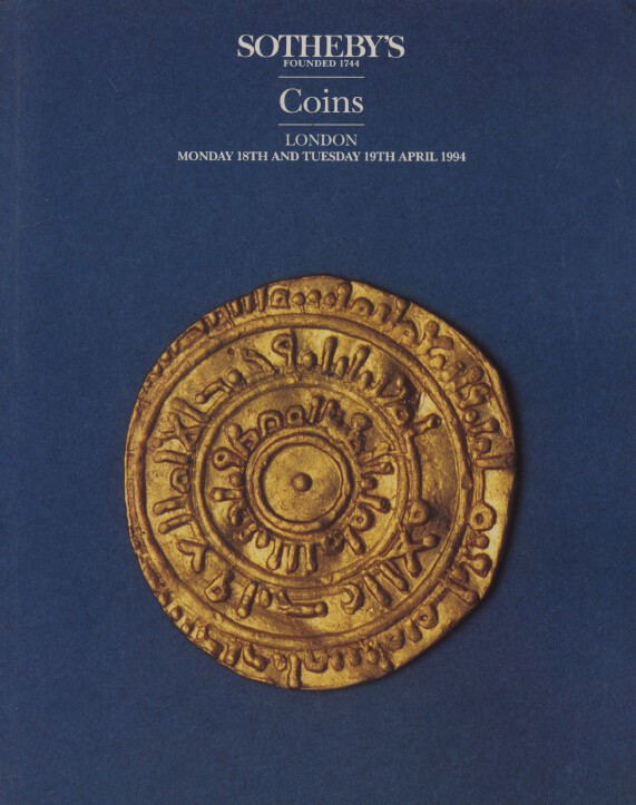 Sothebys 1994 Coins, Historical Medals and Banknotes (Digital only)