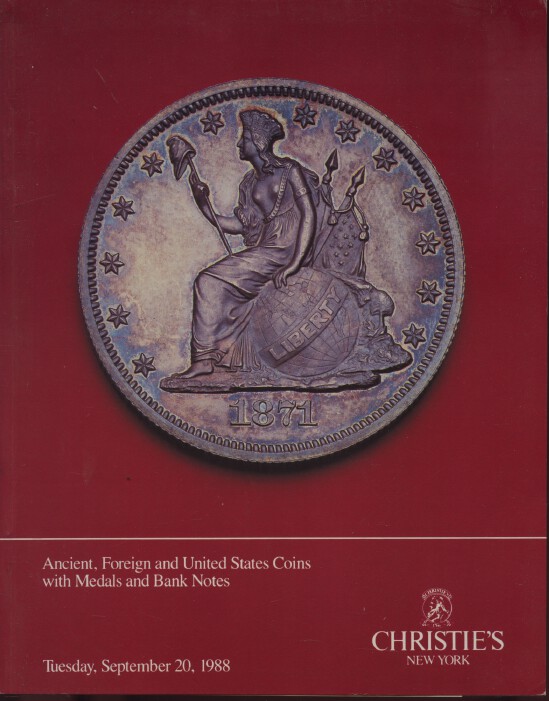 Christies 1988 Ancient, Foreign & United States Coins, Notes