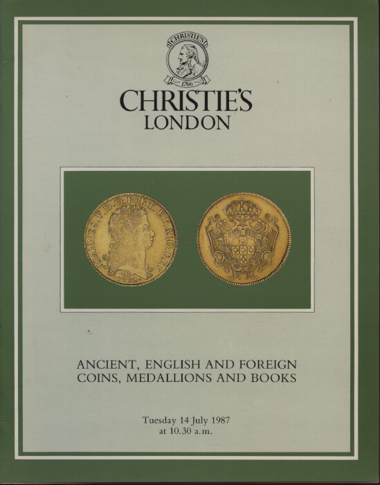 Christies 1987 Ancient English & Foreign Coins Medallions, Books