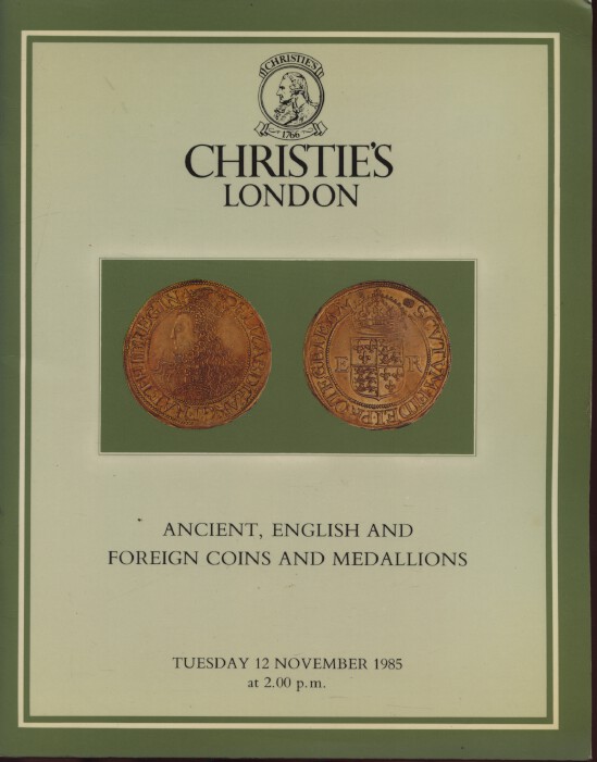 Christies November 1985 Ancient English & Foreign Coins, Medallions