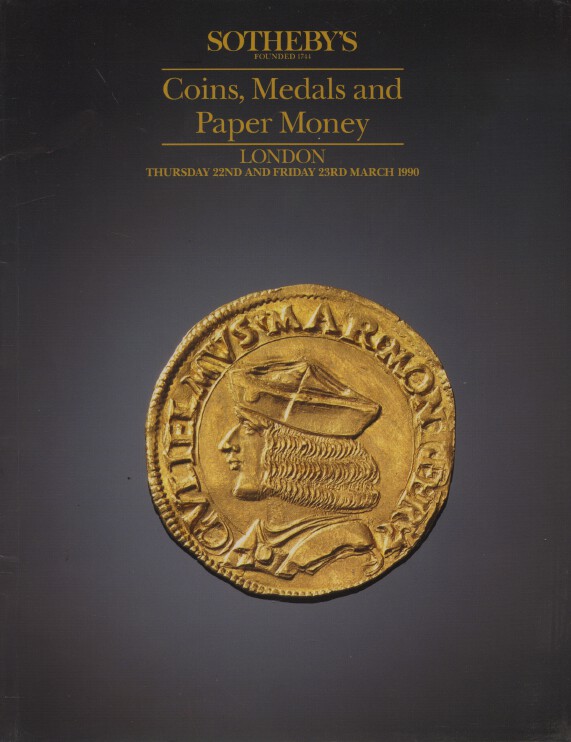 Sothebys 1990 Coins, Medals and Paper Money