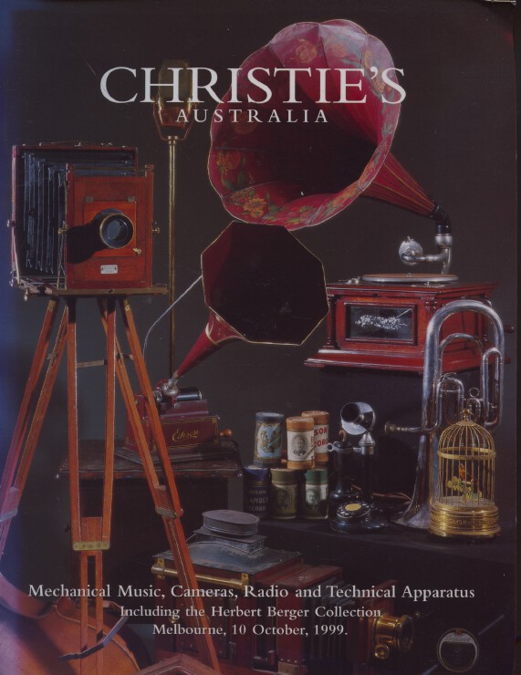 Christies 1999 Mechanical Music, Cameras inc. Berger Collection
