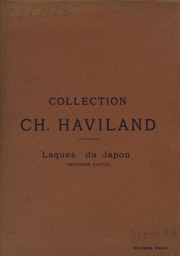 Drouot 1923 Haviland Collection Japanese Lacquer