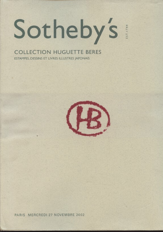Sothebys 2002 Beres Collection Japanese Prints, Drawings, Books - Click Image to Close