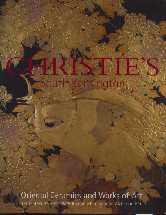 Christies September 2000 Oriental Ceramics & WOA (Digital Only)