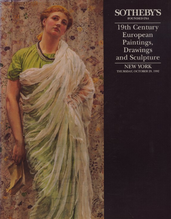 Sothebys 1992 19th C. European Paintings, Drawings & Sculpture - Click Image to Close
