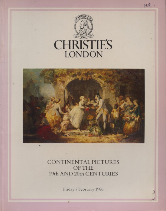 Christies 1986 Continental Pictures of the 19th & 20th Centuries