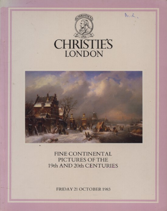 Christies 1983 Fine Continental Pictures, 19th & 20th Centuries