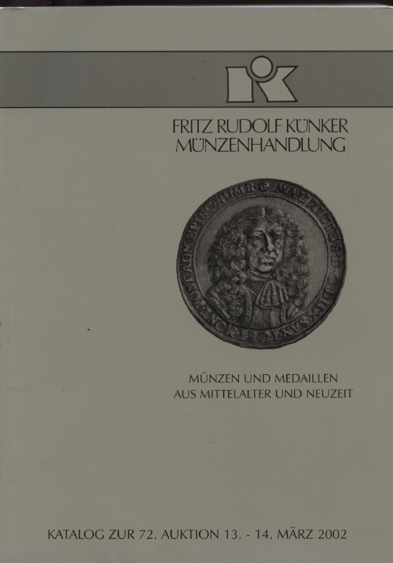 Kunker 2002 Coins and Medals of the Middle Ages to Present Day - Click Image to Close