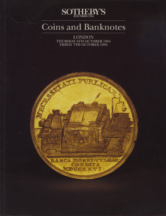 Sothebys October 1994 Coins and Banknotes (Digital Only)
