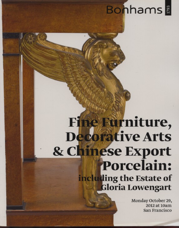 Bonhams 2012 Fine Furniture, Decorative Arts & Chinese Export