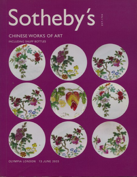 Sothebys June 2003 Chinese Works of Art including Snuff Bottles (Digital Only)