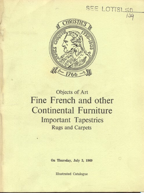 Christies July 1969 Fine French & Continental Furniture