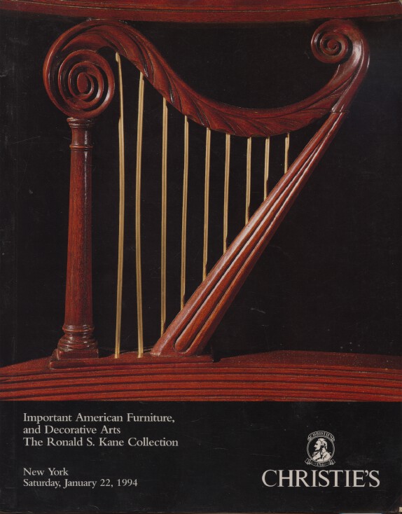 Christies January 1994 Kane Collection Important American Furniture & Arts - Click Image to Close