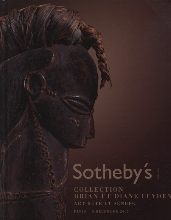 Sothebys December 2007 Collection Brian et Diane Leyden Tribal Art HB