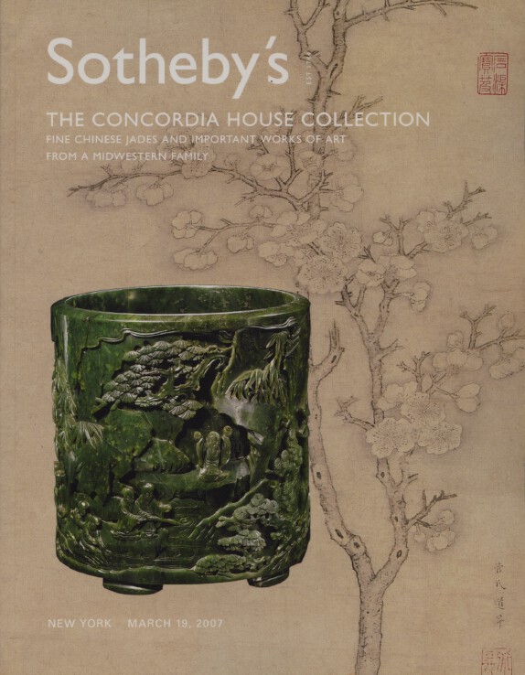 Sothebys March 2007 Concordia House Collection Fine Chinese Jades, Important WoA