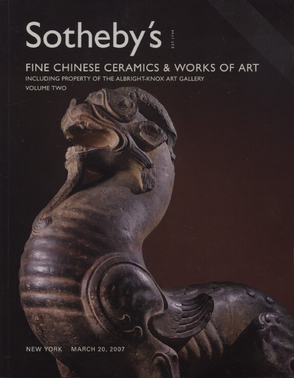 Sothebys March 2007 Fine Chinese Ceramics & WoA Albright-Knox Art Gallery Vol II