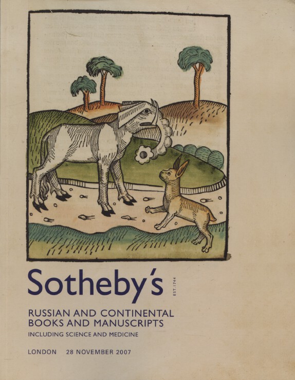 Sothebys November 2007 Russian & Continental Books and Manuscripts inc. Science