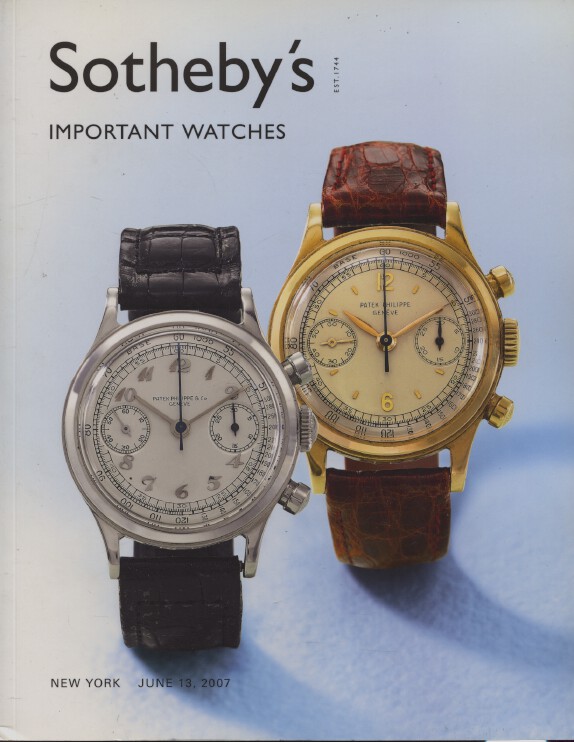 Sothebys June 2007 Important Watches