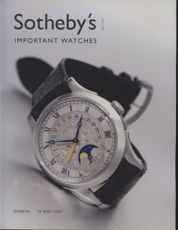 Sothebys May 2007 Important Watches