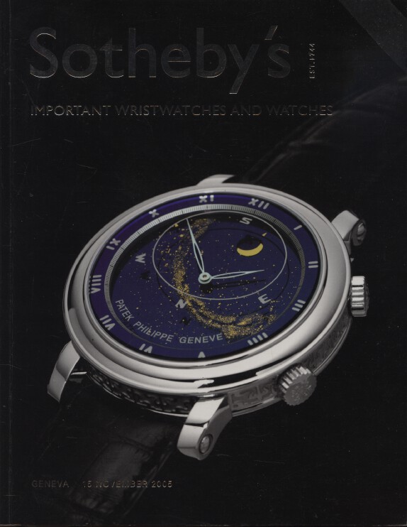 Sothebys November 2005 Important Wristwatches and Watches