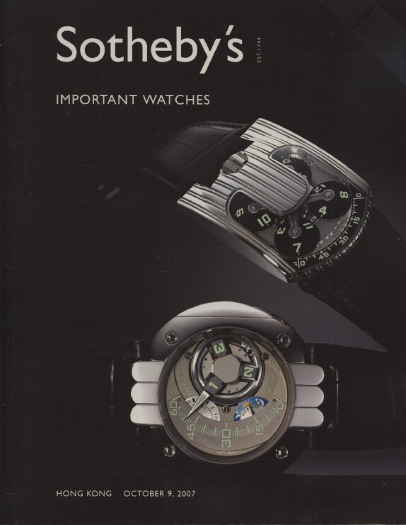 Sothebys October 2007 Important Watches