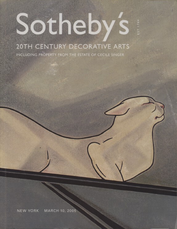 Sothebys March 2005 20th Century Decorative Arts inc. Estate of Cecile Singer