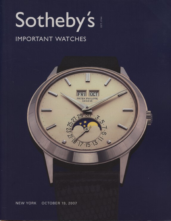Sothebys October 2007 Important Watches
