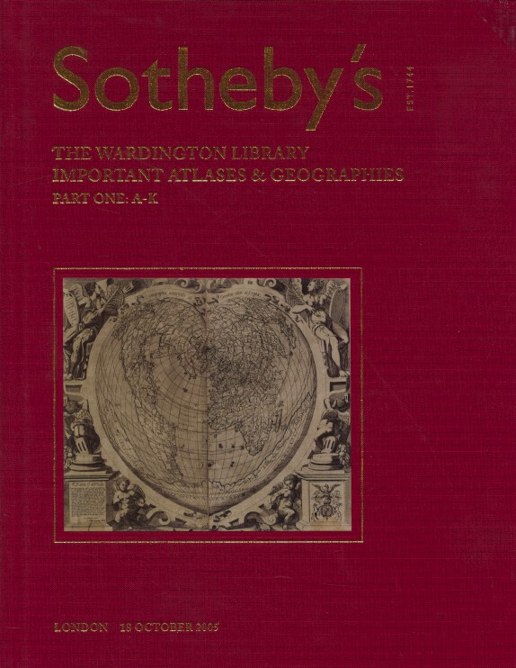 Sothebys Oct 2005 Wardington Library Important Atlases & Geographies Part One HB