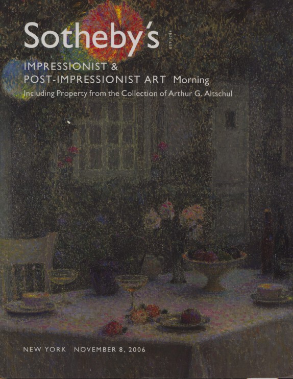 Sothebys November 2006 Impressionist & Post-Impressionist Art inc. Altschul Col.