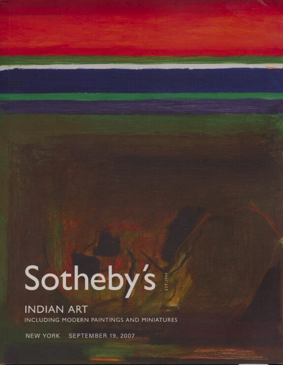 Sothebys September 2007 Indian Art including Modern Paintings & Miniatures - Click Image to Close