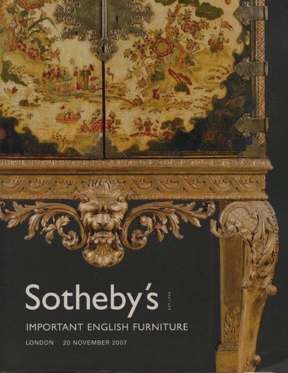 Sothebys November 2007 Important English Furniture