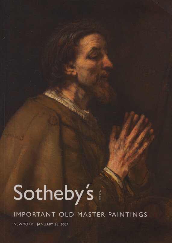 Sothebys January 2007 Important Old Master Paintings