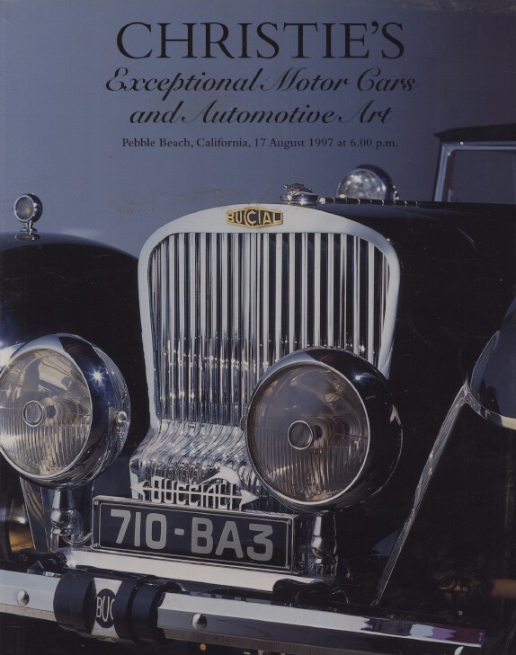 Christies August 1997 Exceptional Motor Cars and Automotive Art