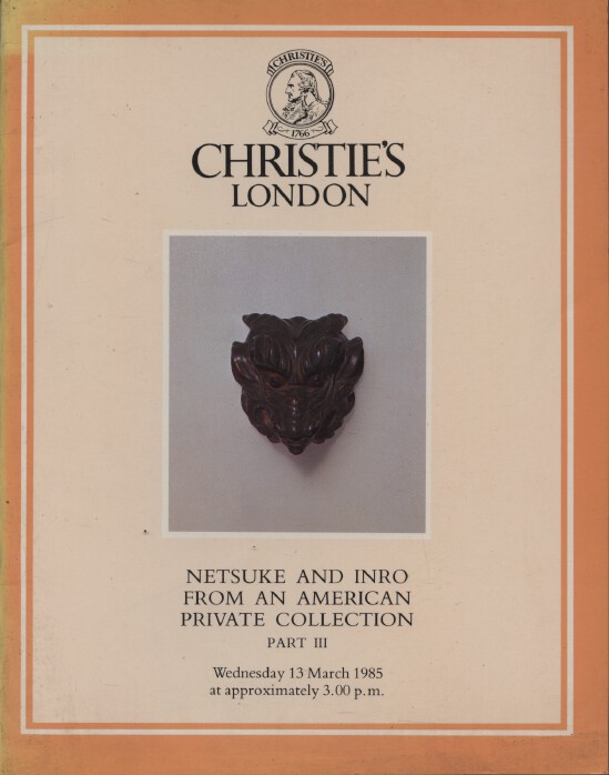 Christies March 1985 Netsuke & Inro from an American Private Collection Part III
