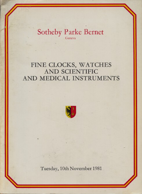 Sothebys November 1981 Fine Clocks, Watches and Scientific & Medical Instruments